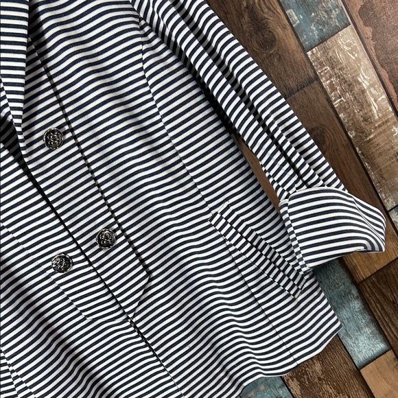 Erin  London Blue and White Striped sailorWomen's Jacket - Picture 9 of 16